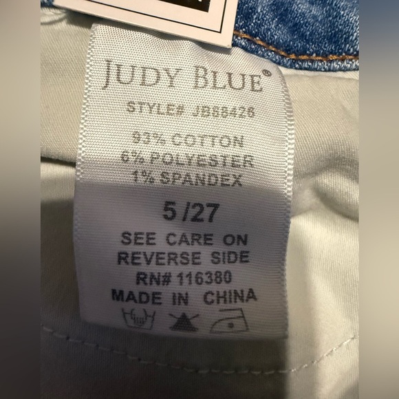 NWT Judy Blue High Waist Control Top Skinny Distressed Stretch Denim Jeans - Picture 7 of 8